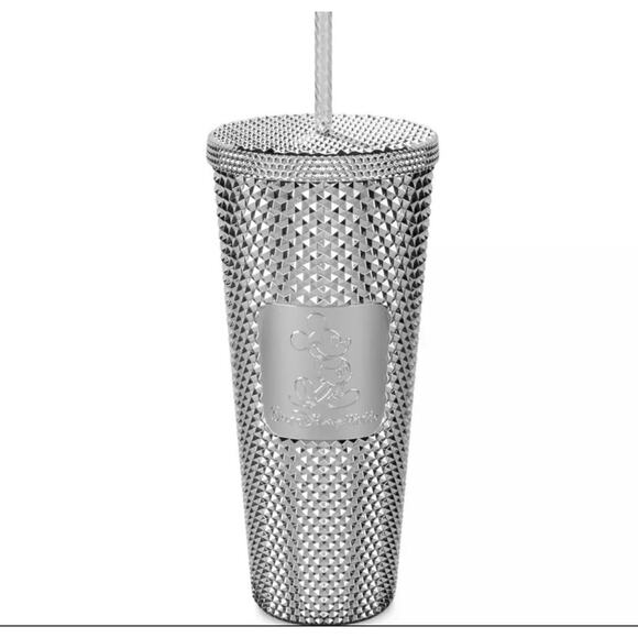 2023 Disney Parks 100th Anniversary Mickey Silver Studded Starbucks Tumbler Cup - Picture 4 of 7